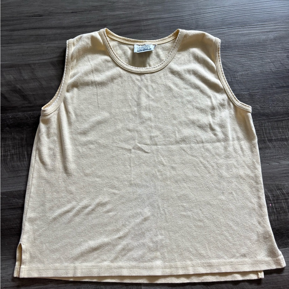 Light Yellow Sleeveless Women's Top